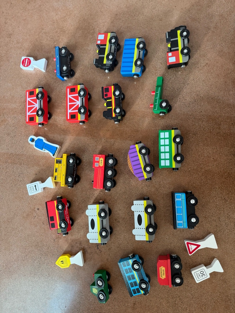 Melissa and Doug - Wooden Toy Vehicles - Multi Color Kids Vehicles
